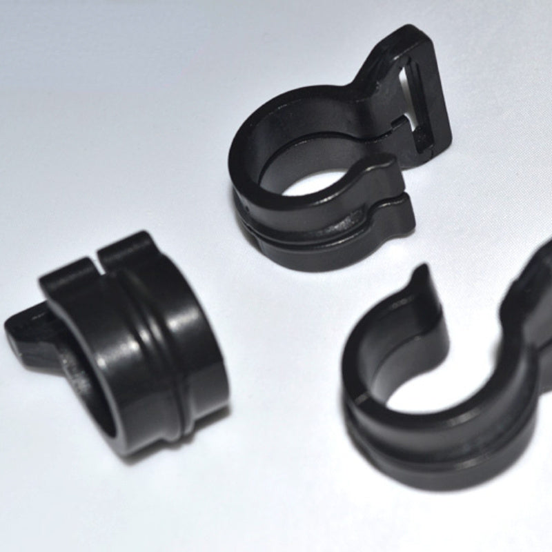 10pcs Durable PC Material Black C Clips, L Size Tent Pole Inner Hanger Clamp for Camping, Caravan Awning Hooks