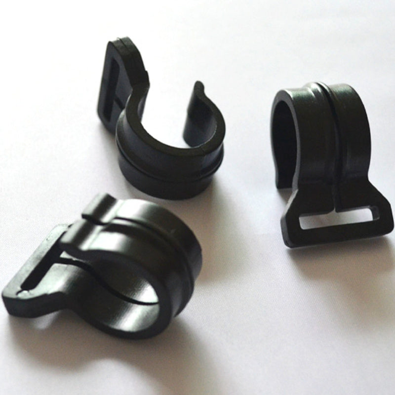 10pcs Durable PC Material Black C Clips, L Size Tent Pole Inner Hanger Clamp for Camping, Caravan Awning Hooks