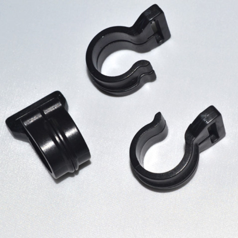 10pcs Durable PC Material Black C Clips, L Size Tent Pole Inner Hanger Clamp for Camping, Caravan Awning Hooks