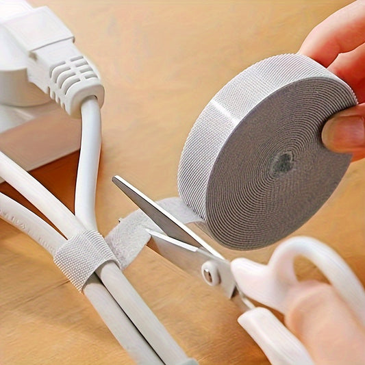 1pc Adjustable and Reusable Nylon Cable Ties Self-Adhesive Wire Organizer 1x100cm
