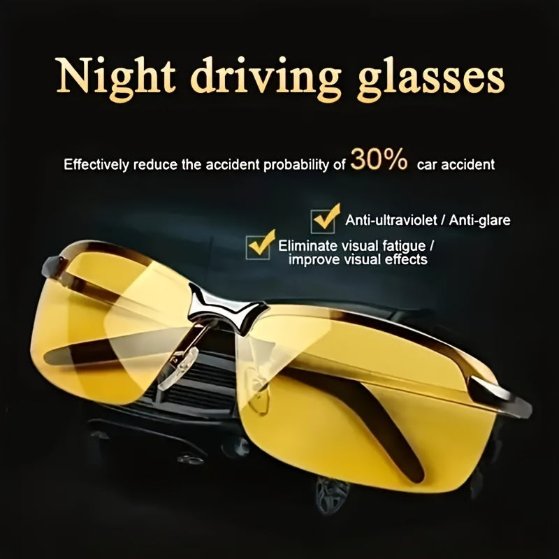 2 Pcs Polarized Driving Fashion Glasses Fashion Photography Props Men's Decorative Glasses