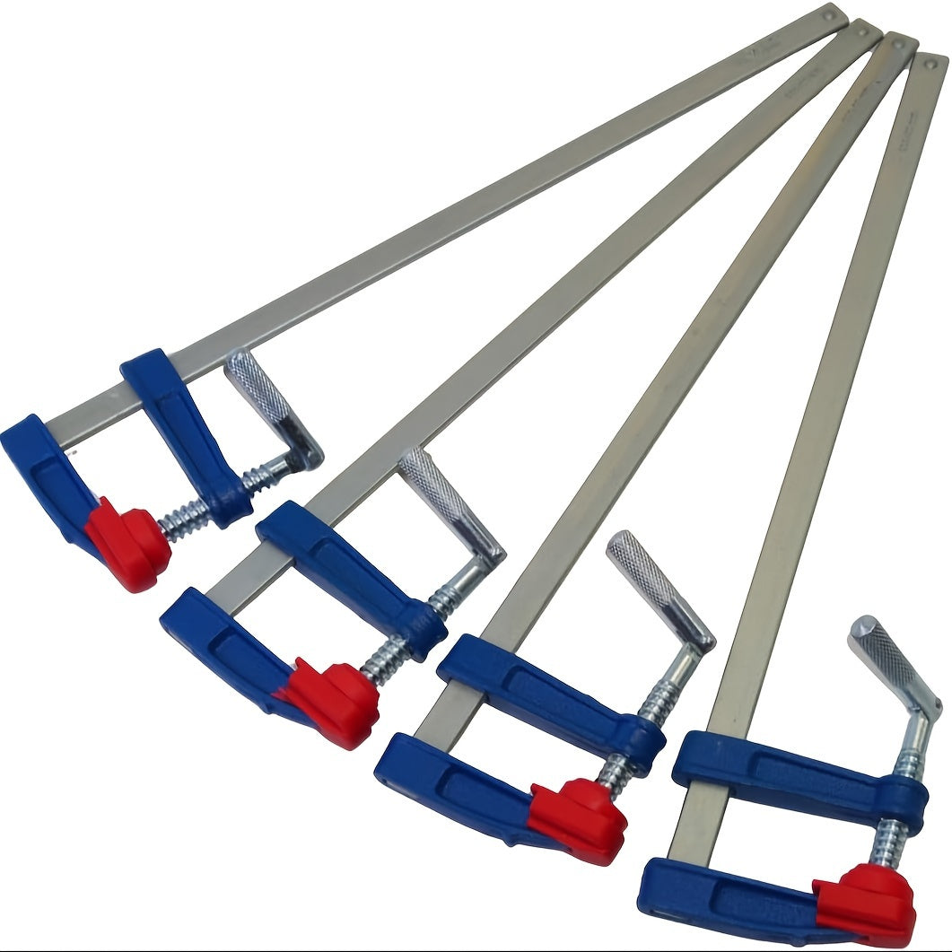 Set of 4 Heavy Duty Cast Iron F-Clamps, 50mm x 300mm - Soft Jaws for Woodworking and DIY Projects