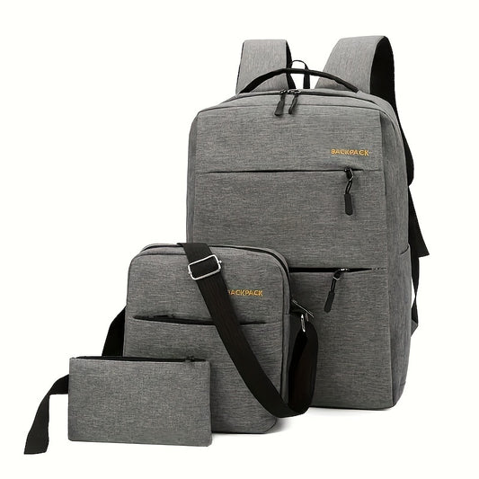 2 Piece Travel Laptop Backpack Set, Durable Computer Bag
