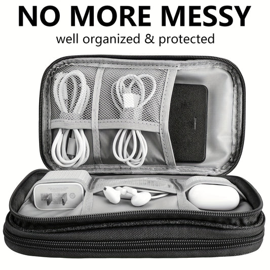 Waterproof 8-Compartment Travel Organizer - Durable, multi-sized pockets for electronics and accessories