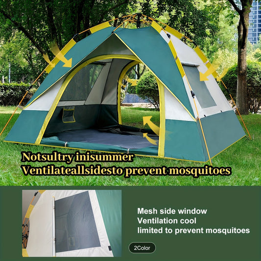 Versatile Waterproof & Windproof Tent with Dual Doors - Ideal for Family Camping, Hunting, Hiking, and Travel