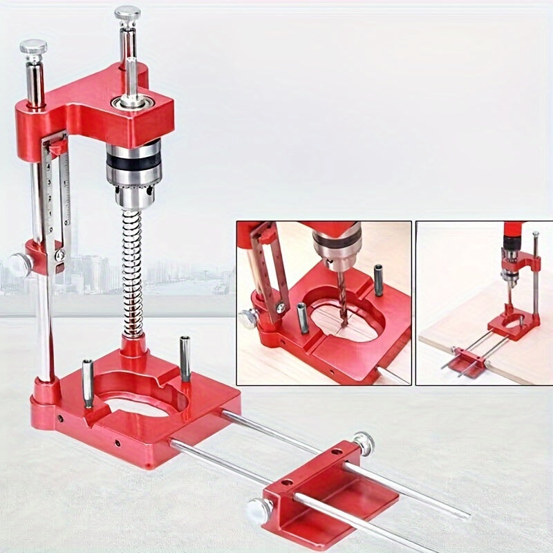 Precision Portable Drill Guide - Great for woodworking and home improvement, no power required, durable plastic/metal construction