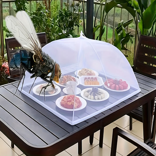 Large Pop-Up Mesh Food Cover Tent - Foldable, washable, perfect for picnics, BBQs and parties, keeps bugs out