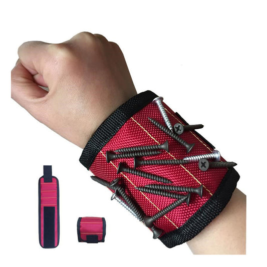 1pc Mighty Magnetic Tool Wristband - Super Strong Neodymium Magnets Hold Nails, Screws, & Tools Securely - Durable Work Essential for Hands-Free Convenience