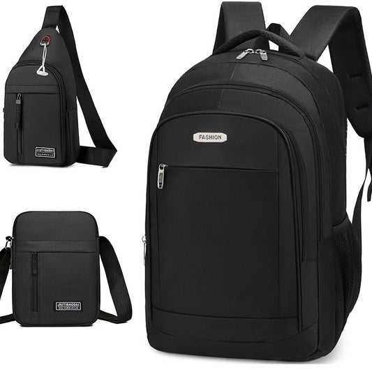 3pcs student trendy large capacity backpacks for junior high and high school campus leisure travel backpacks Colors sent randomly