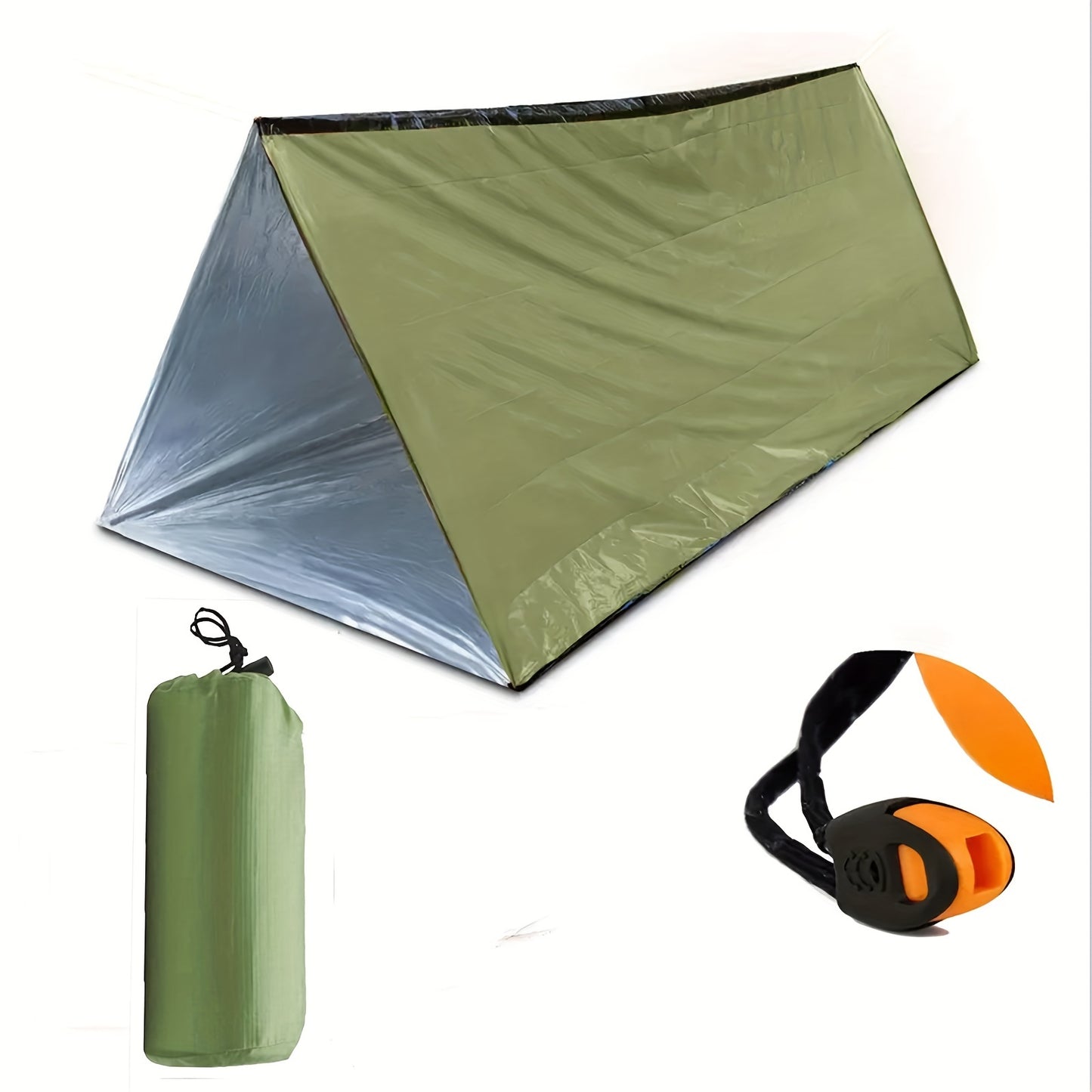 Portable First Aid Tent for 2 People - Waterproof, Windproof, Warm Emergency Shelter with Mylar Blanket - Great for Outdoor Camping and Emergencies