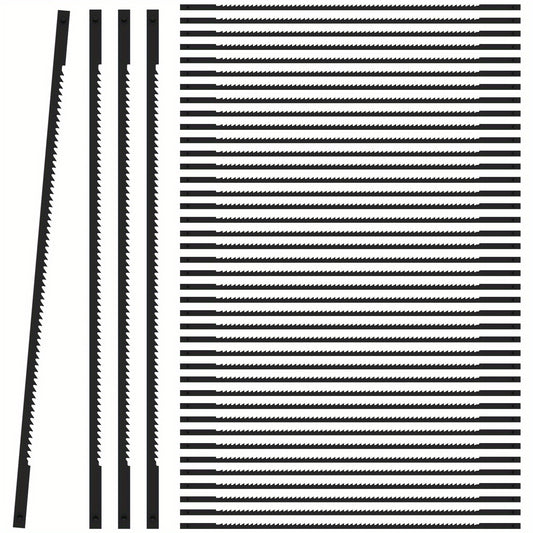 40Pcs Scroll Saw Blade Pin End Set Compatible With 3921 3922 SK5 High Carbon Steel 12.7cm 15TPI Woodworking Metal Cutting Scroll Saw Blade Kit For Softwood Hardwood Wood Cutting Saw Blades Metal Cutting Saw Blades 15TPI Scroll Saw Blade