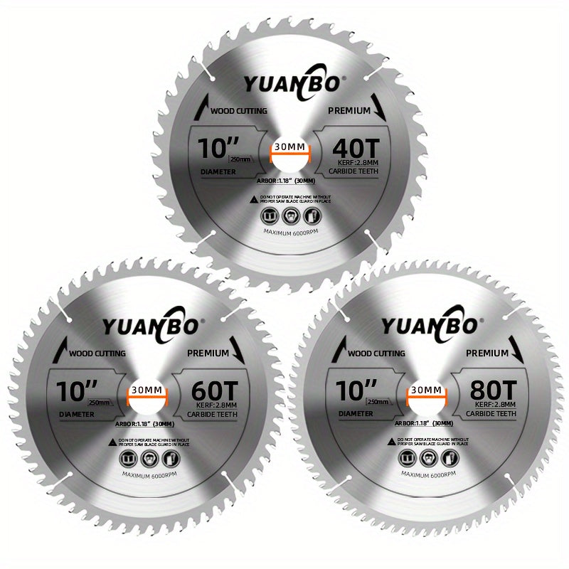 1pc 250mm*30mm circular saw blade, fast cutting, suitable for softwood and hardwood, blockboard and particleboard