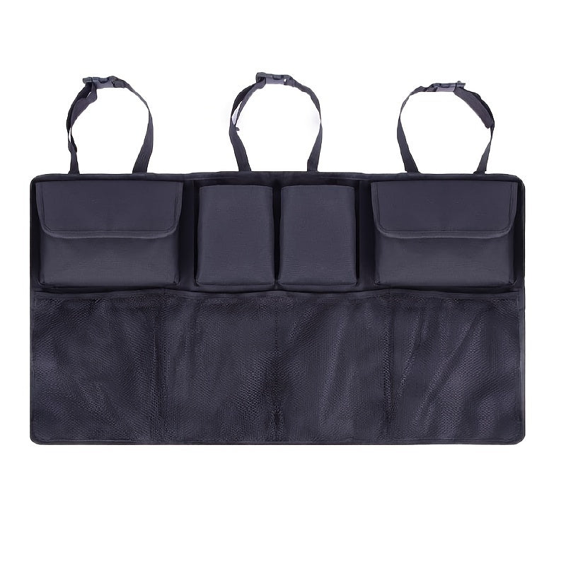 Spacious Oxford Cloth Car Trunk Storage Bag - Durable hanging bag for organized car storage - easy access and visibility