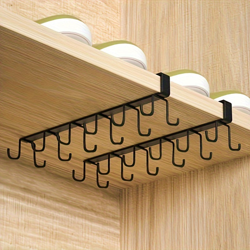 1 Piece Boho Metal Double Row Hook - Easy to install, wall hanging, damage-free storage for kitchen, bathroom and bedroom
