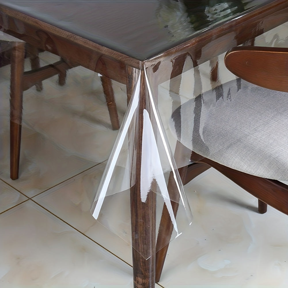 1 piece, tablecloth, desk protector, desk ink absorber, clear plastic desk protector, PVC transparent top cover surface protection, waterproof and scratch-resistant desk cover, home decoration