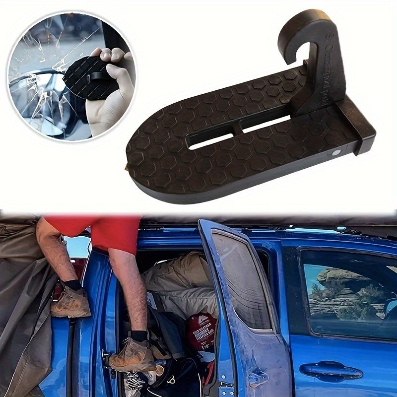 1 Piece Foldable Door Roof Rack - Quick Folding Design With Safety Grip And Emergency Glass Breaker - Universal Fit For Cars, Suvs, Trucks