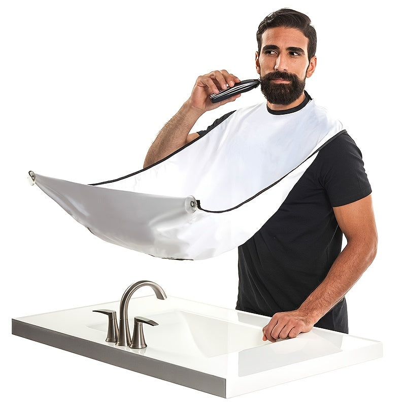 Beard Bib, Shaving and Trimming Beard Hair Collector, Non-stick Beard Shaving Cape,