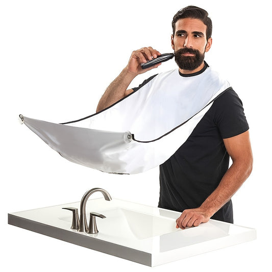 Beard Bib, Shaving and Trimming Beard Hair Collector, Non-stick Beard Shaving Cape,