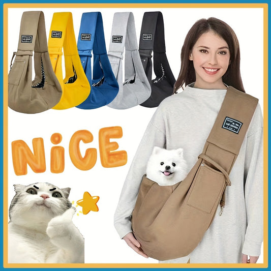 Premium Pet Sling Carrier - Soft, Breathable, and Comfortable Travel Companion for Dogs, Cats, Puppies, Kittens, and Small Animals - Ideal for Outdoor Adventures, Hiking, and Traveling