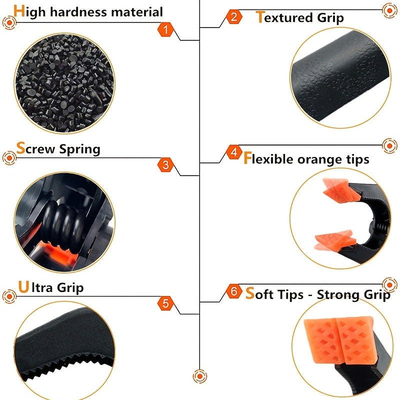 12pcs Spring Clips, 2" Small Backdrop Clips, Heavy Duty Plastic Clips, Spring Clips for Crafts, Backdrop Holders, Woodworking, Photography Studio