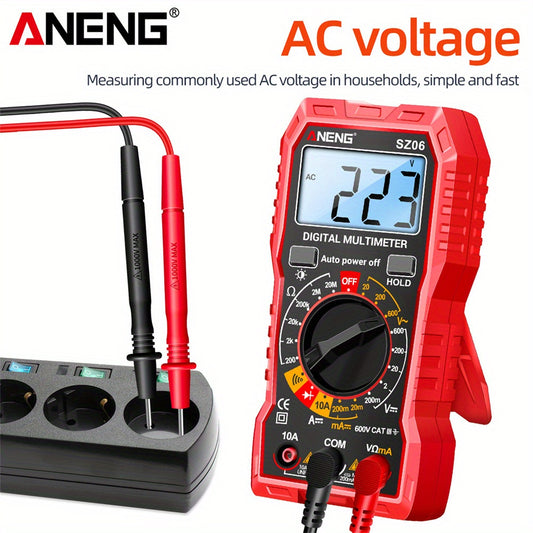 ANENG SZ06 2000 Counts Intelligent Digital Multimeter AC/DC Voltmeter DC Current Ohm Tester Power Tools Measuring Equipment