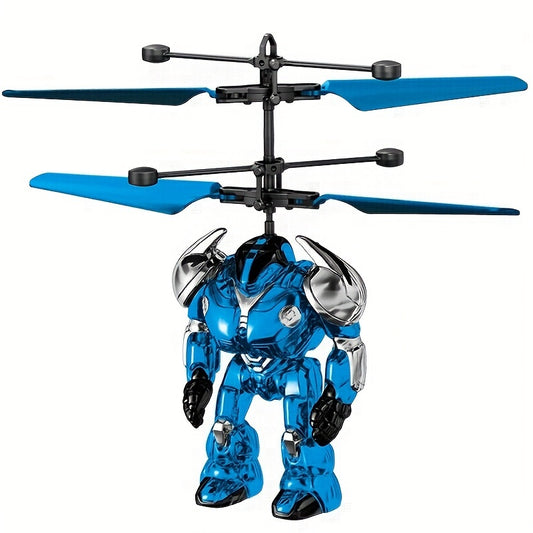 Gesture-Controlled Flying Robot - Durable, USB-Rechargeable - Safe & Entertaining Light Effects for Kids' Indoor/Outdoor Play