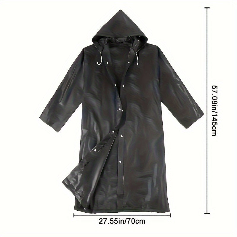 Waterproof Explorer Raincoat - Durable, Windproof, Quick Drying, Breathable, Lightweight with Hood for Ultimate Outdoor Protection - Ideal for Hiking, Fishing, Mountaineering and Camping, Black