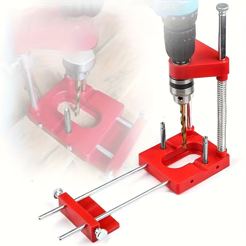 Precision Portable Drill Guide - Great for woodworking and home improvement, no power required, durable plastic/metal construction