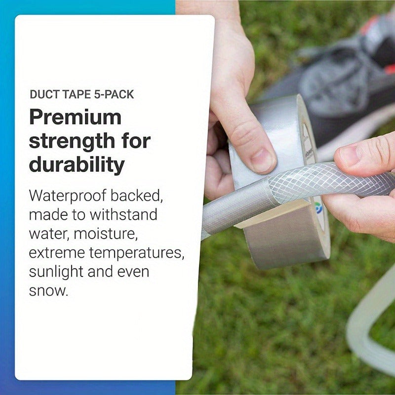 Extra Sticky Heavy Duty Waterproof Tape - No Residue, Indoor/Outdoor Use, Great for Fabric and Metal, Thick Aluminum Foil