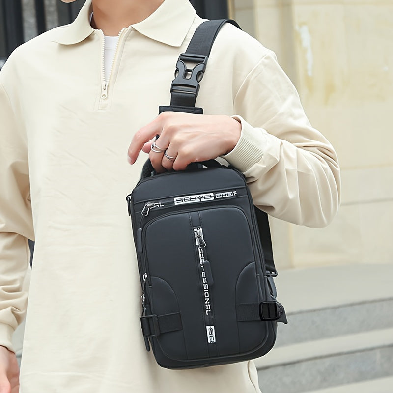 Fashionable Casual Crossbody Backpack - Adjustable Shoulder Strap, Multi-Pocket Waist Bag with Zipper Closure, Spacious Compartment, Suitable for Travel, Sports and Daily Use - Durable, Waterproof and Comfortable Chest Bag for Men and Women