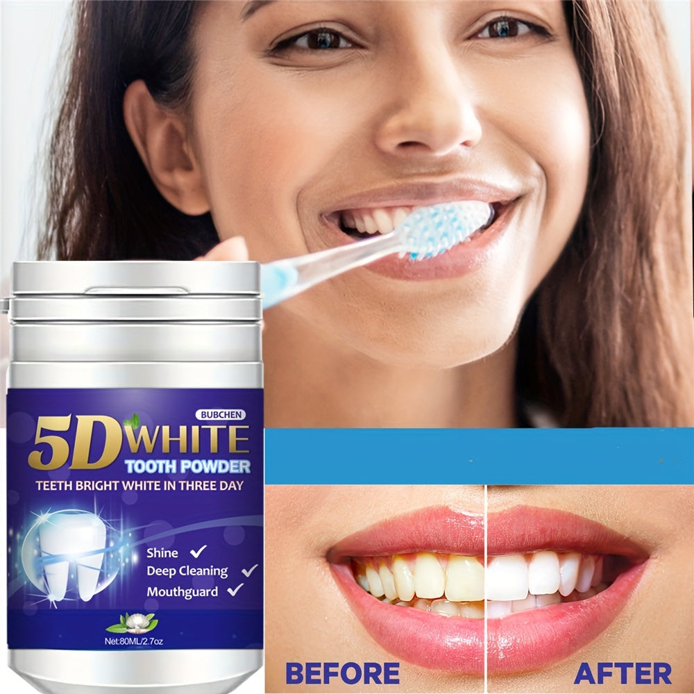 ProFresh Teeth Whitening Powder - Oral Care Toothpaste for Deep Cleaning and Shine - Fresh Mint Flavor, Effective Stain Removal, Gentle on Gums, and Long-Lasting Fresh Breath