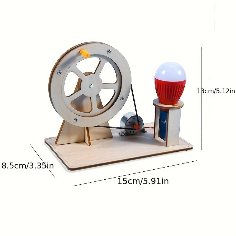 1pc Creative Science Generator Kit - Learn Wind Power Generation Principle, DIY Hand-Build Device, Develops Critical Thinking, Problem-Solving Skills, Perfect for Students, Science Enthusiasts, and STEM Education