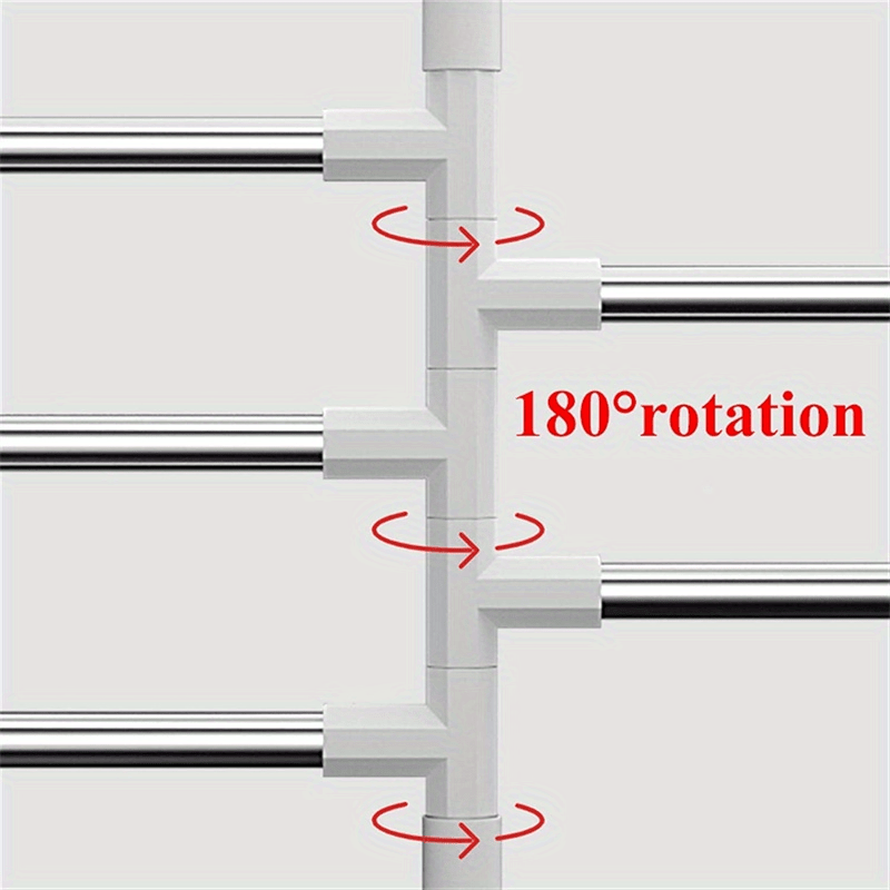 Adjustable Stainless Steel Towel Rack - Wall Mounted, No Drilling Required, with Suction Cup for Bathroom Storage