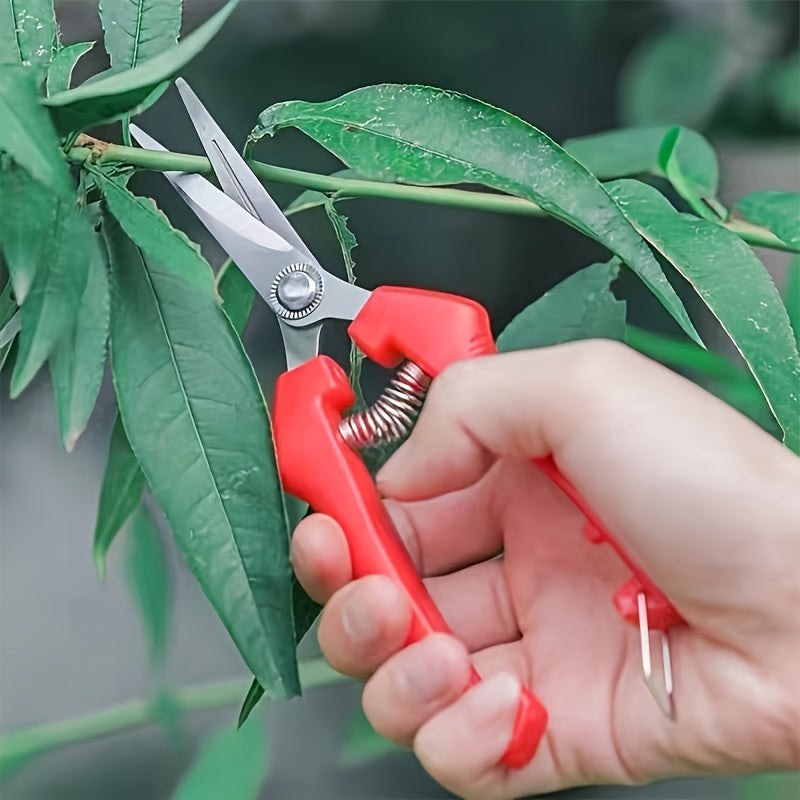 1 piece of premium ergonomic stainless steel garden shears - easy cutting, no batteries required, classic style, perfect for home gardening enthusiasts