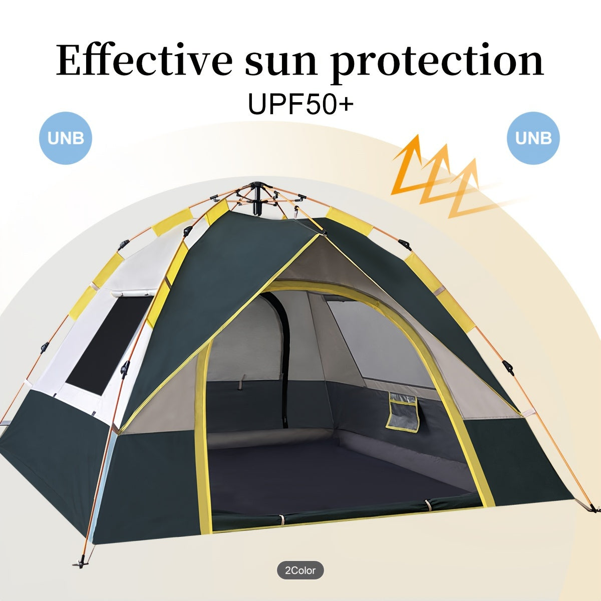 Versatile Waterproof & Windproof Tent with Dual Doors - Ideal for Family Camping, Hunting, Hiking, and Travel