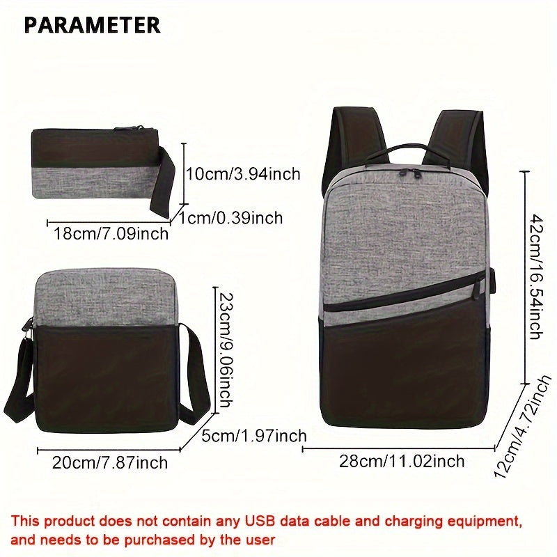 2-piece business travel backpack, multifunctional laptop backpack, laptop bag sent randomly