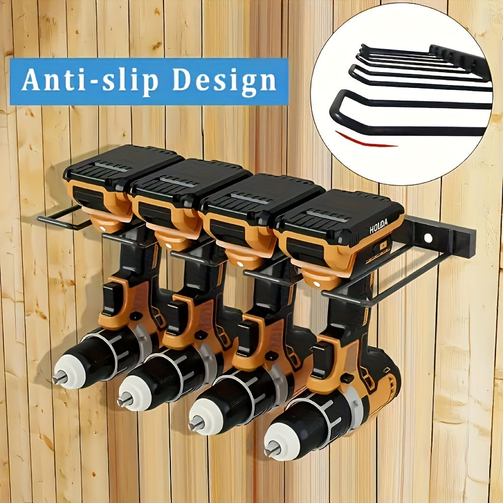 1PC 1 tier power tool organizer - wall mount drill holder, garage tool display, storage rack, and organizer for efficient tool management