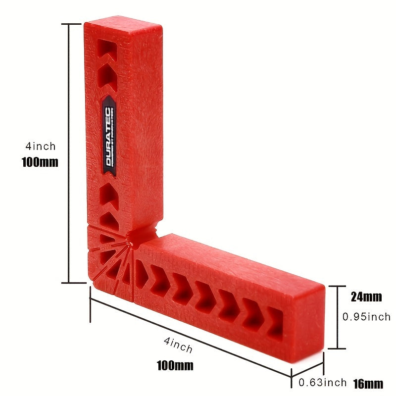Precision Right Angle Clamp for Woodworking - Durable Acrylic Angle Clamping Tool with Ruler Locator for Picture Frames, Boxes, Cabinets and Drawers