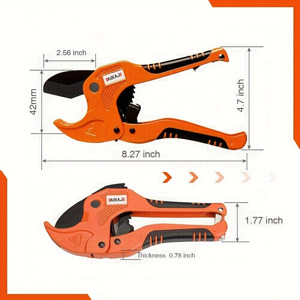 1pcPipe Cutter Pipe Scissors SK5 Material Ratchet PVC/PU/PP/PE Hose Cutter Scissors Hand Tools Repair Tools
