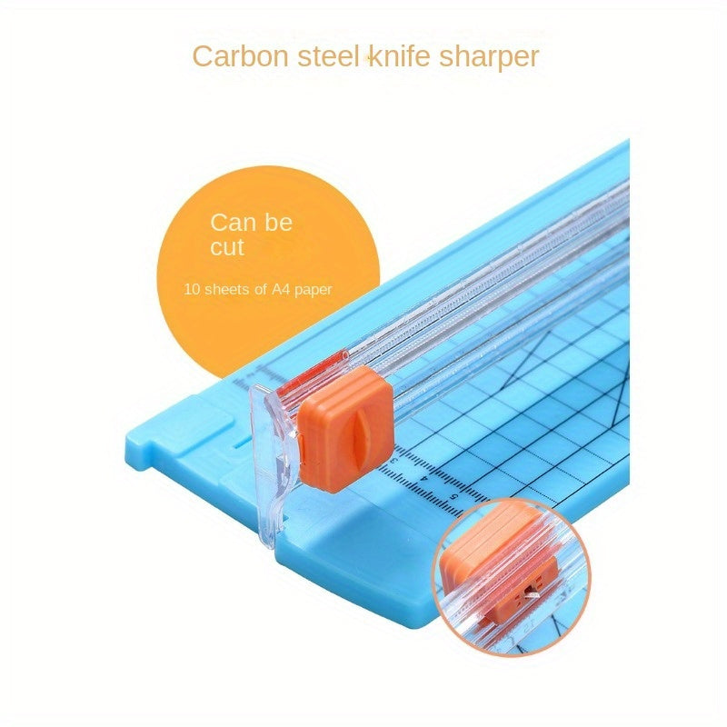 Easy-Glide Portable A4 Paper Cutter with One-Way Blade - Perfect for Everyday Office Use