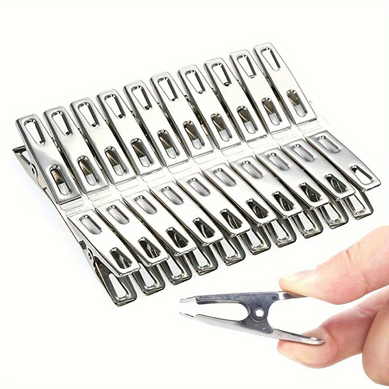 20 Pack Heavy Duty Stainless Steel Clothespins