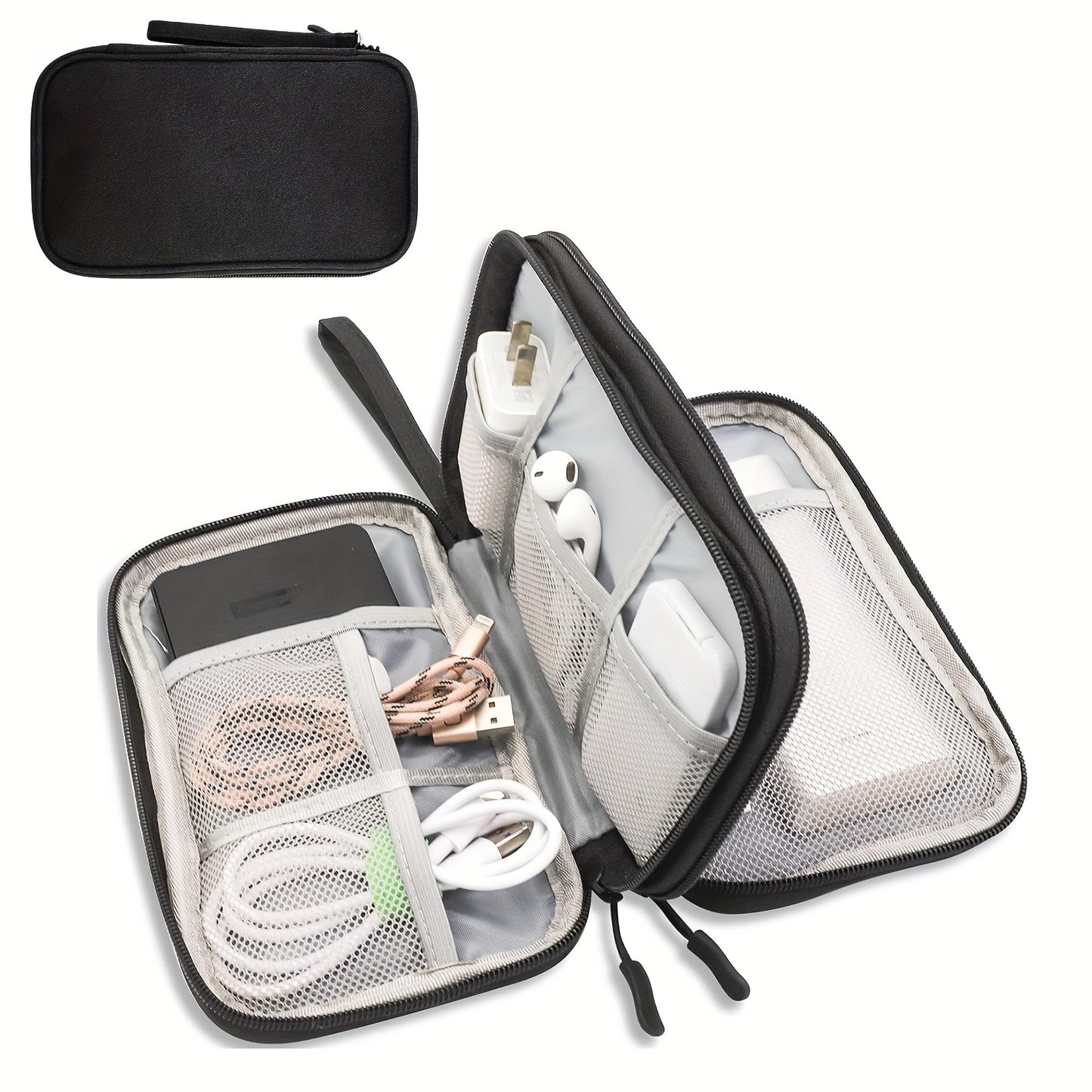 Waterproof 8-Compartment Travel Organizer - Durable, multi-sized pockets for electronics and accessories