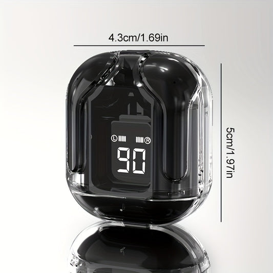 Wireless Earbuds, 40 Hours Playback, Wireless Digital Display Charging Case, IPX4 Waterproof Earbuds for Sports, Running, Exercise, In-Ear Earbuds for TV, Mobile Phones, Laptops
