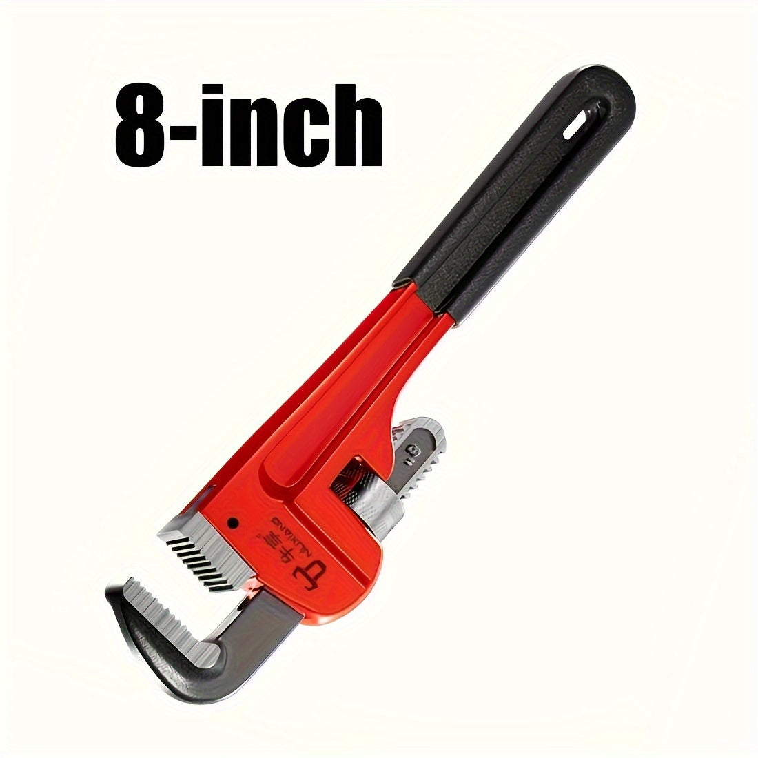 Heavy-Duty Adjustable Straight Pipe Wrench Set - 8 Inch/10 Inch/12 Inch Versatile Plumbing Wrench with Heat Treated Adjustable Jaw, Soft Grip Handle, and Durable Construction for Efficient Household Plumbing Repairs, Red