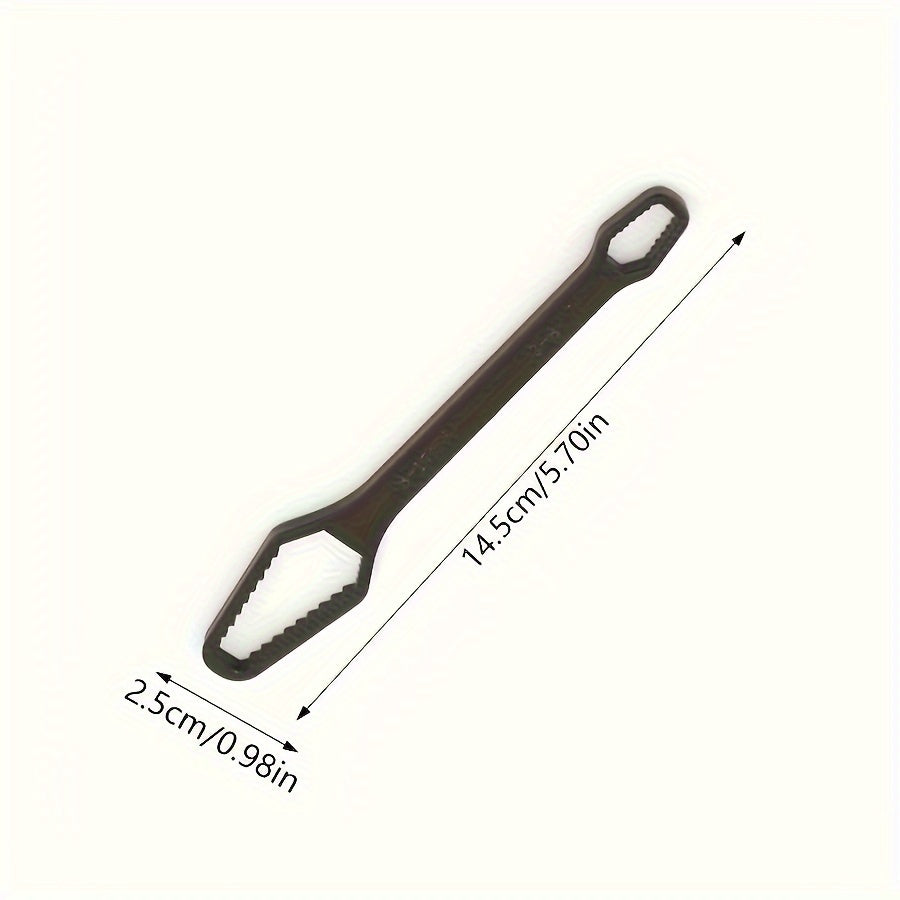 1pc Heavy-Duty Adjustable Torx Wrench Dual-Head Spanner with 5mm Thick Metal Construction 3-17mm