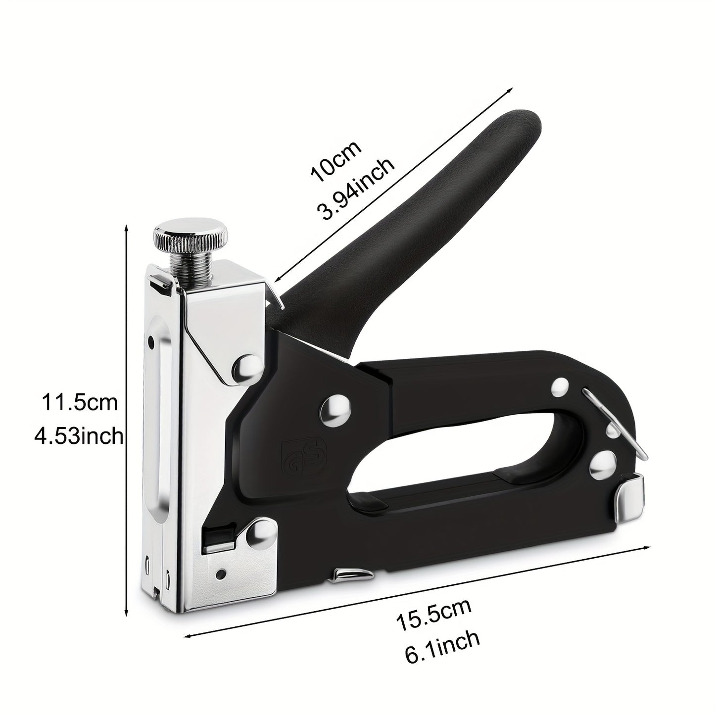 Bamda 3-in-1 Heavy-Duty Manual Staple Gun Kit with 300 Staples - Carbon Steel Uncharged Stapler for Upholstery, Woodworking, Decoration, Furniture, Door & Window Trim