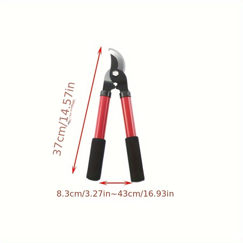 1 Piece Long Handle Hedge Trimmer - High Branch Pruning Shears for Garden and Lawn Care, Durable Steel Blade, Ergonomic Design