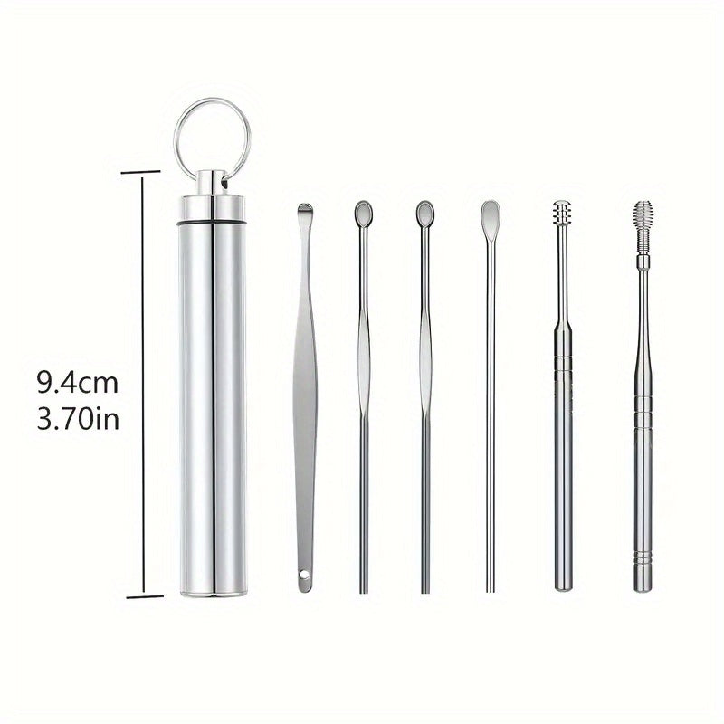 6pcs Stainless Steel Ear Wax Removal Kit Gentle And Effective Cleaning Tools
