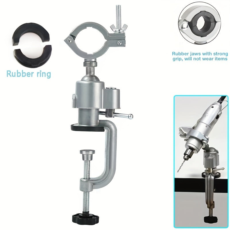 1-Piece Universal Multi-Purpose Stand - 360 Degree Rotatable, Adjustable Drill Clamp, Stand and Bracket - Perfect for Drills, Drill Presses and Handheld Drills
