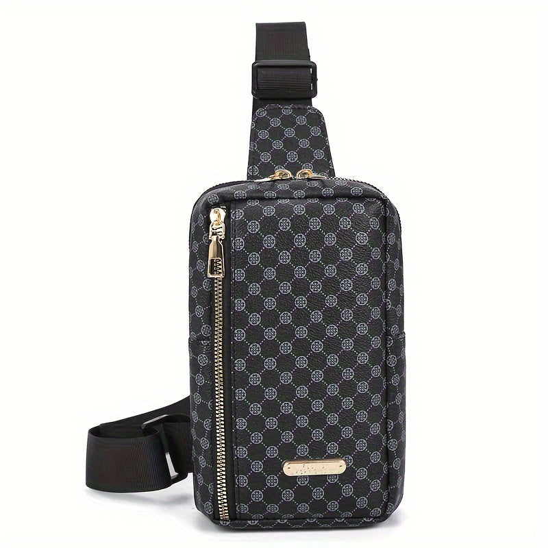 1 piece of men's classic simple chest bag, casual crossbody bag